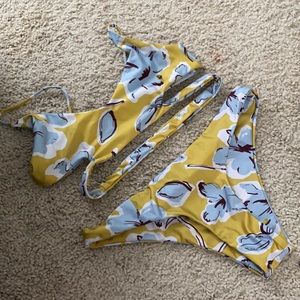 free people comfy floral swimsuit set